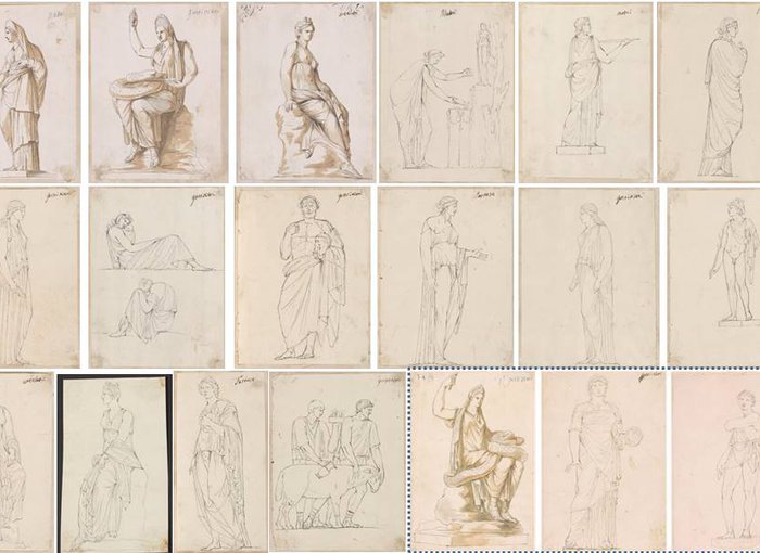 Group of Figurative Drawings